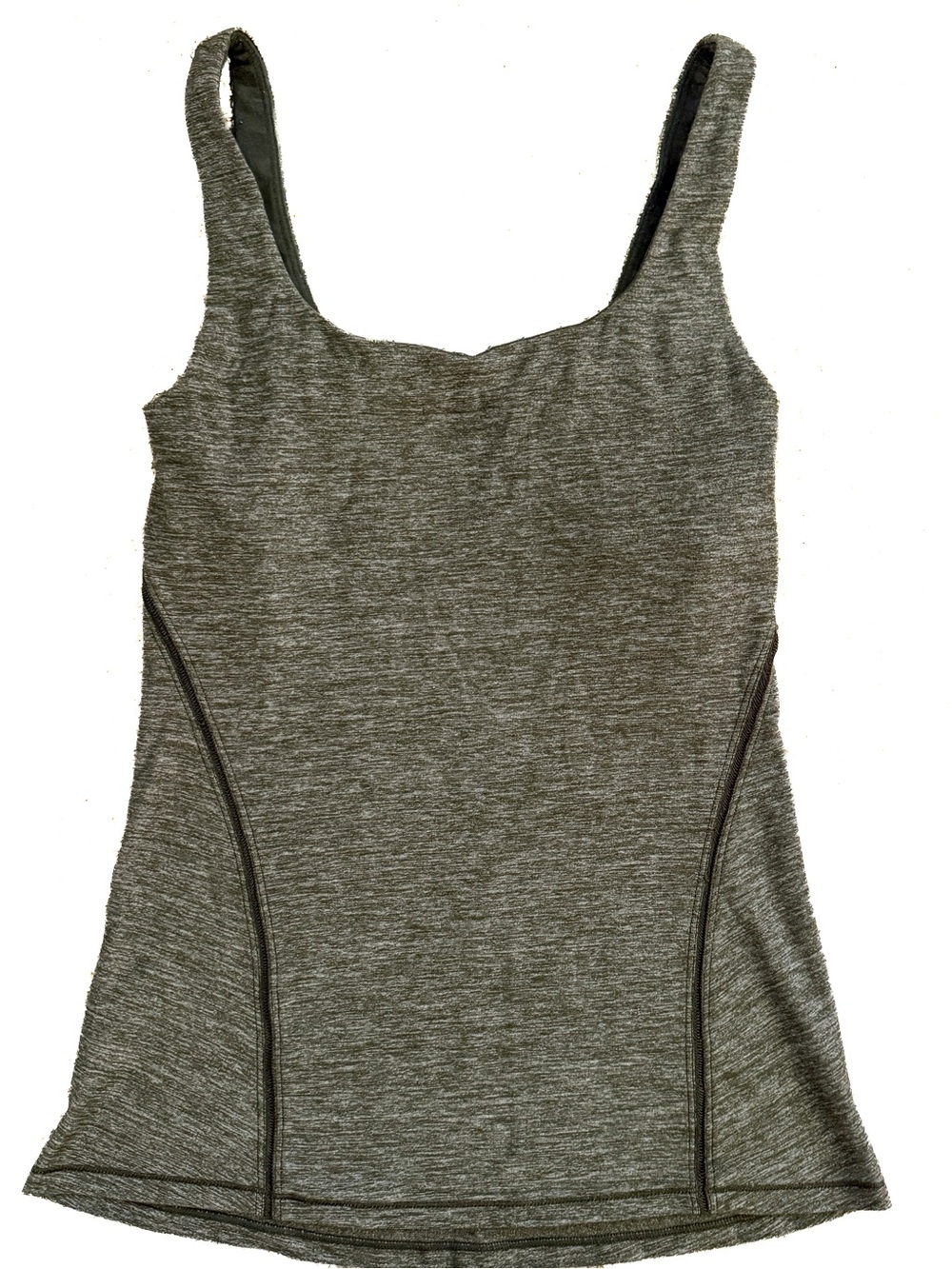 Lululemon Athletica Womens Tank Bulit In Bra Size 4 Like New Heather Green